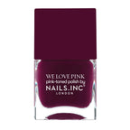 Nails Inc We Love Pink, What's The Blush, Burgundy, Glossy, No Chip, Long Lasting, Quick Dry, Air Dry, Professional Manicures & Pedicures, Fingernails & Toenails, Vegan Nail Polish, 14 ML
