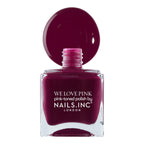 Nails Inc We Love Pink, What's The Blush, Burgundy, Glossy, No Chip, Long Lasting, Quick Dry, Air Dry, Professional Manicures & Pedicures, Fingernails & Toenails, Vegan Nail Polish, 14 ML