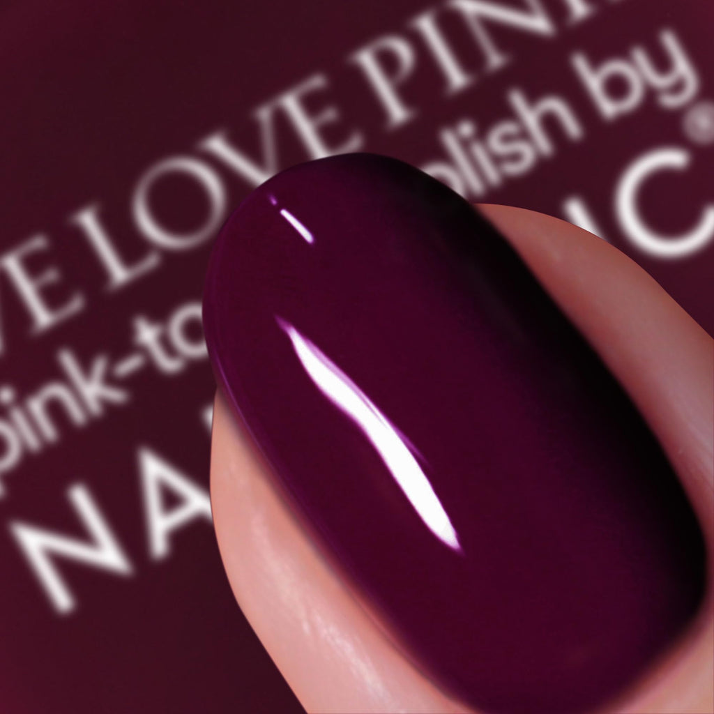 Nails Inc We Love Pink, What's The Blush, Burgundy, Glossy, No Chip, Long Lasting, Quick Dry, Air Dry, Professional Manicures & Pedicures, Fingernails & Toenails, Vegan Nail Polish, 14 ML