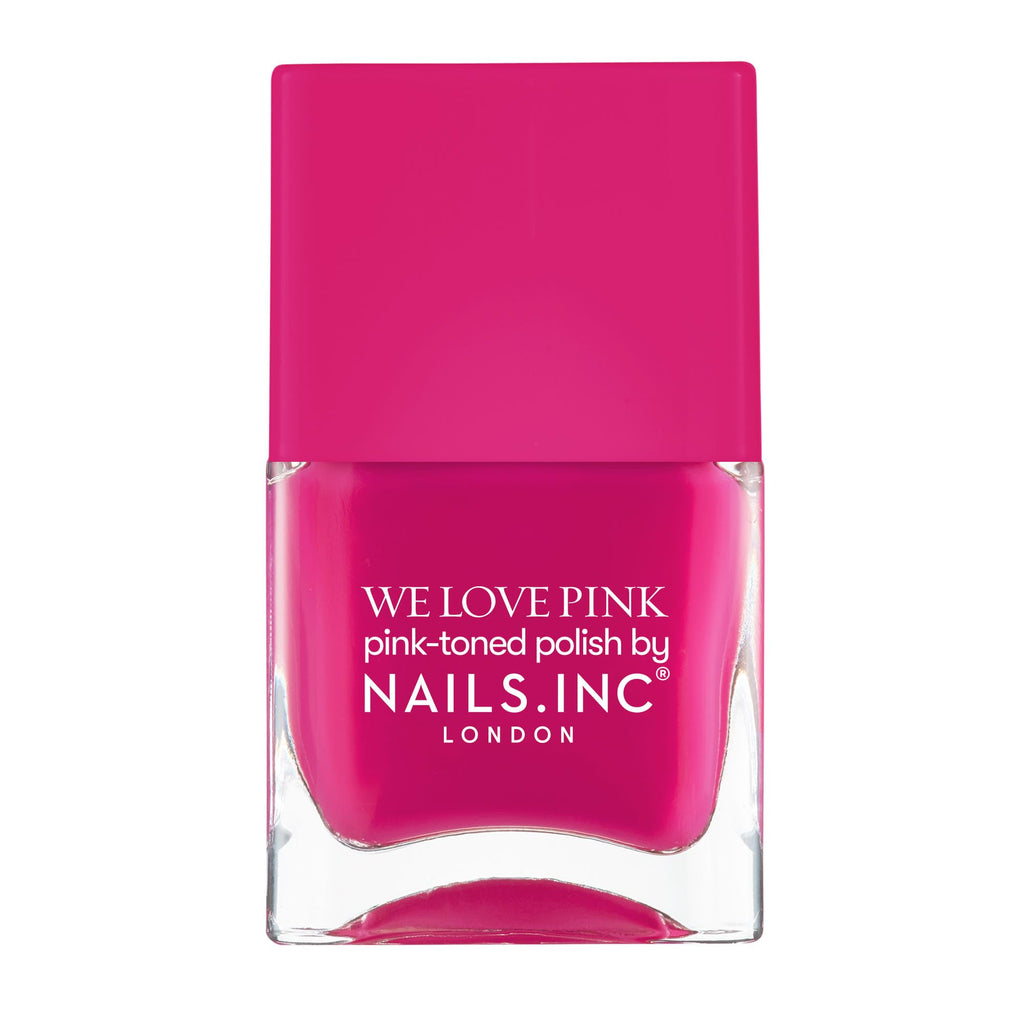 Nails Inc We Love Pink, What's The Blush, Burgundy, Glossy, No Chip, Long Lasting, Quick Dry, Air Dry, Professional Manicures & Pedicures, Fingernails & Toenails, Vegan Nail Polish, 14 ML