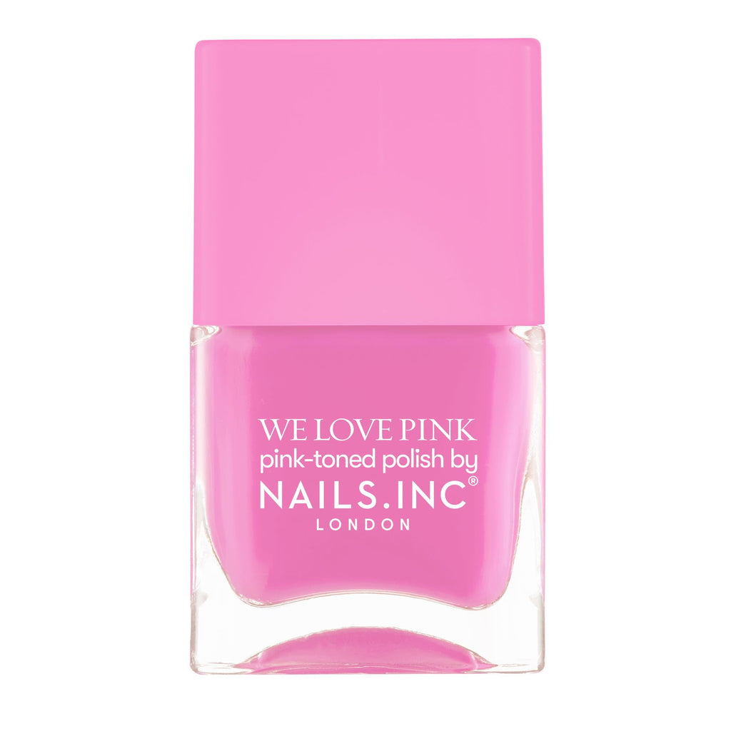 Nails Inc We Love Pink, What's The Blush, Burgundy, Glossy, No Chip, Long Lasting, Quick Dry, Air Dry, Professional Manicures & Pedicures, Fingernails & Toenails, Vegan Nail Polish, 14 ML