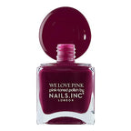 Nails Inc We Love Pink, What's The Blush, Burgundy, Glossy, No Chip, Long Lasting, Quick Dry, Air Dry, Professional Manicures & Pedicures, Fingernails & Toenails, Vegan Nail Polish, 14 ML