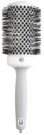 Olivia Garden Expert Blowout Shine - White & Grey - 55 - Ceramic Coated Round Brush for Smooth Blowout, Frizz-Free Hair & Radiant Shine - Very Good