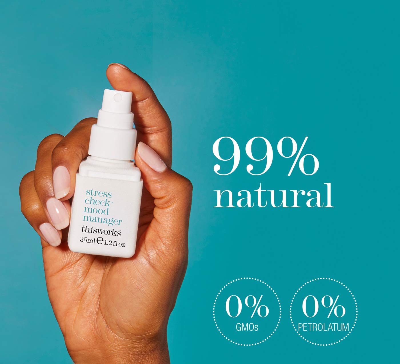 This Works Stress Check Mood Manager, 35 ml - Travel Size Aromatherapy Spray with Ylang Ylang and Patchouli Essential Oils - Mood-Boosting Remedy for Self Care and Relaxation - Damaged Box