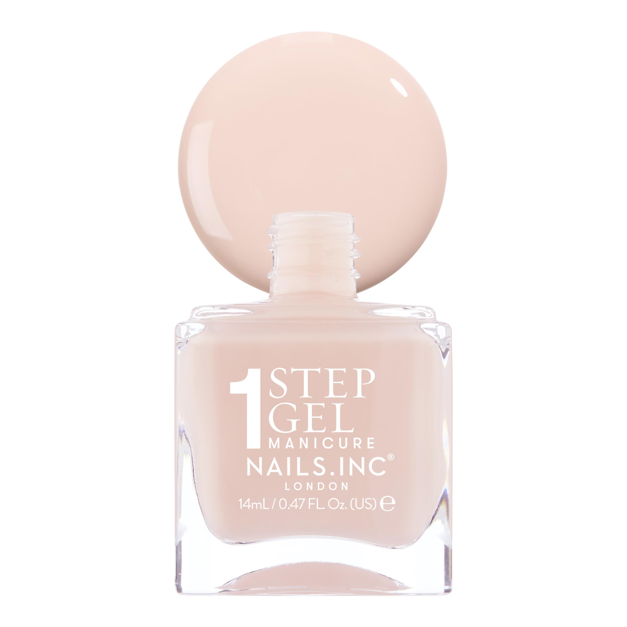 Nails Inc It's Topless Gel-Like Nail Polish, 4-in-1 Base Coat, Treatment, Colour & Top Coat, Long Lasting, Strong, Chip Free Nails, Glossy Salon Quality Manicure, Air Dry Nail Polish, Renee, 14 ML