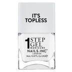 Nails Inc It's Topless Gel-Like Nail Polish, 4-in-1 Base Coat, Treatment, Colour & Top Coat, Long Lasting, Strong, Chip Free Nails, Glossy Salon Quality Manicure, Air Dry Nail Polish, Allegra, 14 ML