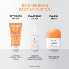 Vichy Captial Soleil Dry Touch Protective Face Fluid SPF 50+, Mattifying Sunscreen with Airlicium for Long-Lasting Shine Control, For All Skin Types, 50ml - Damaged Box
