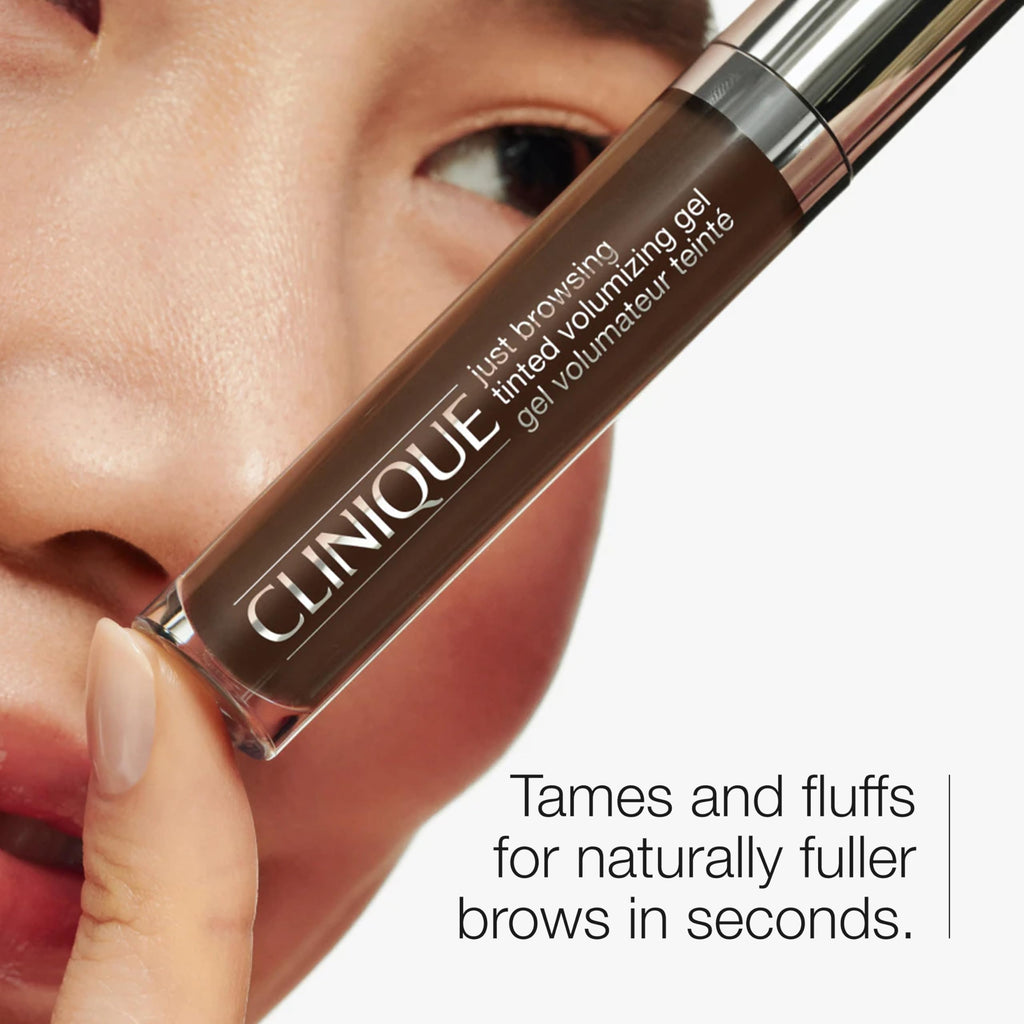 Clinique Just Browsing Tinted Volumizing Brow Gel | Waterproof + Smudgeproof | Non-Clumping + Non-Flaking