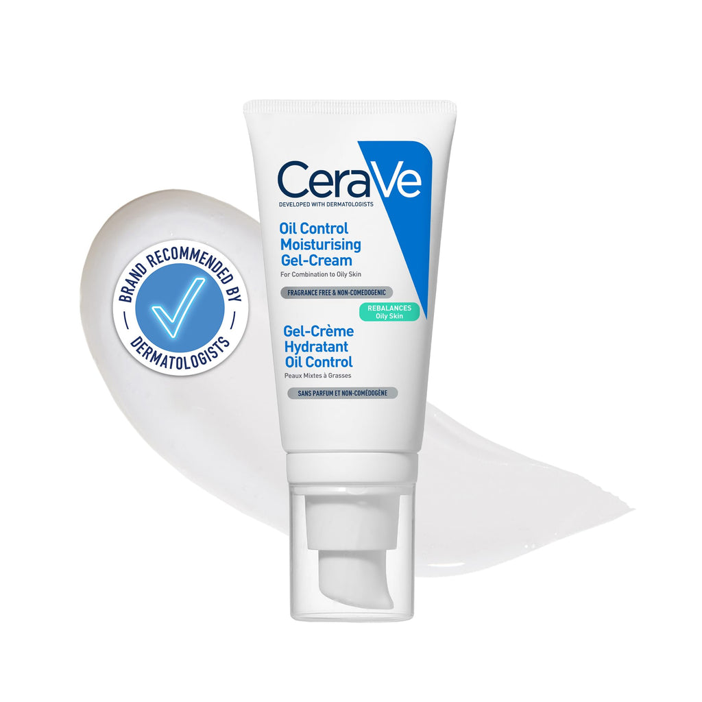 CeraVe Oil Control Moisturising Gel Cream - Matte Finish, 52ml - For Oily & Combination Skin with Ceramides & Hyaluronic Acid - Damaged Box