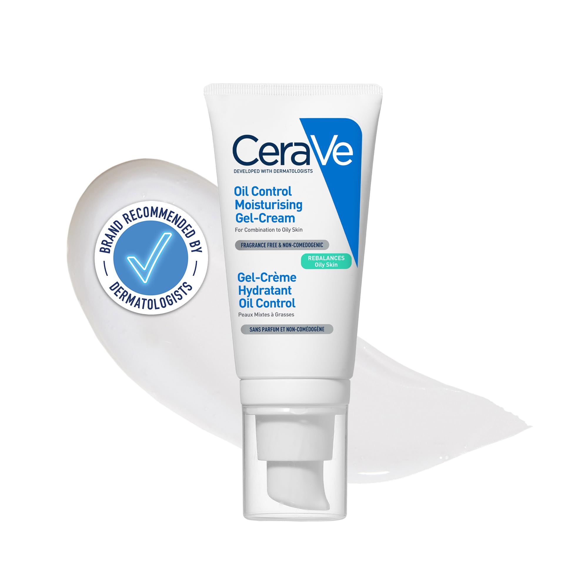 CeraVe Oil Control Moisturising Gel Cream - Matte Finish, 52ml - For Oily & Combination Skin with Ceramides & Hyaluronic Acid - Damaged Box