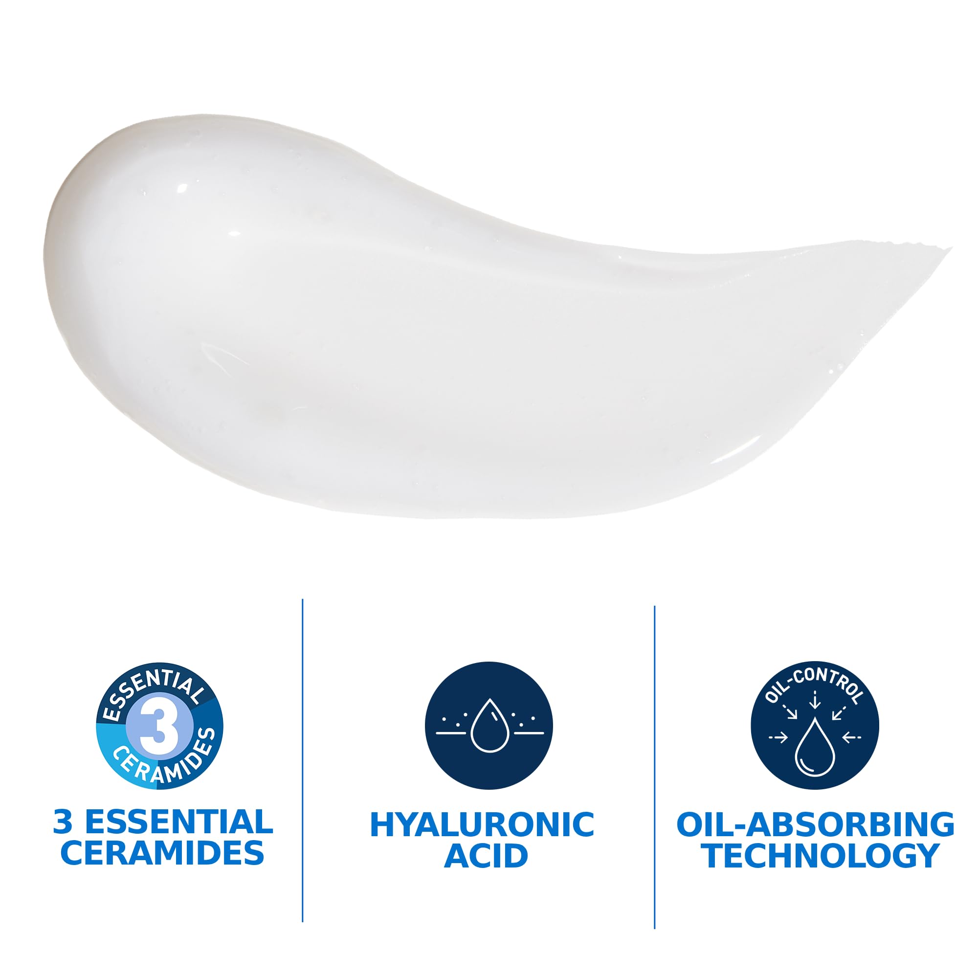 CeraVe Oil Control Moisturising Gel Cream - Matte Finish, 52ml - For Oily & Combination Skin with Ceramides & Hyaluronic Acid - Damaged Box