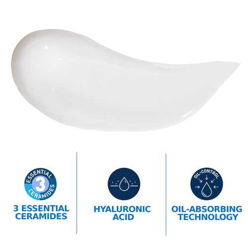 CeraVe Oil Control Moisturising Gel Cream - Matte Finish, 52ml - For Oily & Combination Skin with Ceramides & Hyaluronic Acid - Damaged Box