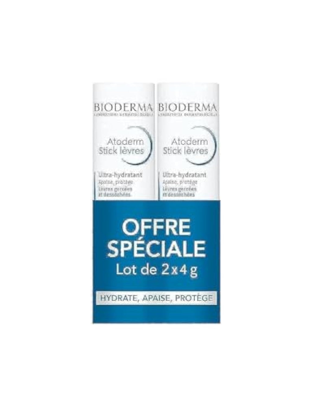Bioderma Atoderm Ultra-Hydrating Lip Stick Lot of 2 x 4g