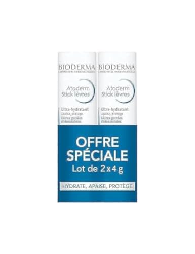 Bioderma Atoderm Ultra-Hydrating Lip Stick Lot of 2 x 4g