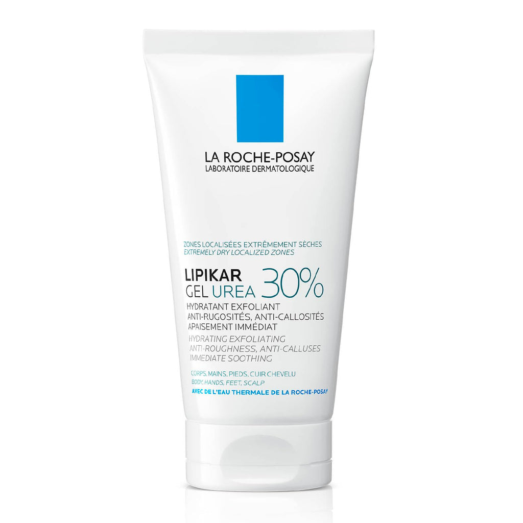 La Roche Posay Lipikar Urea 30% Exfoliating Moisturising Gel With Niacinamide, Intensive Care for Extremely Dry, Rough & Thick Localized Zones, Soothing Body Treatment, 50ml - Damaged Box