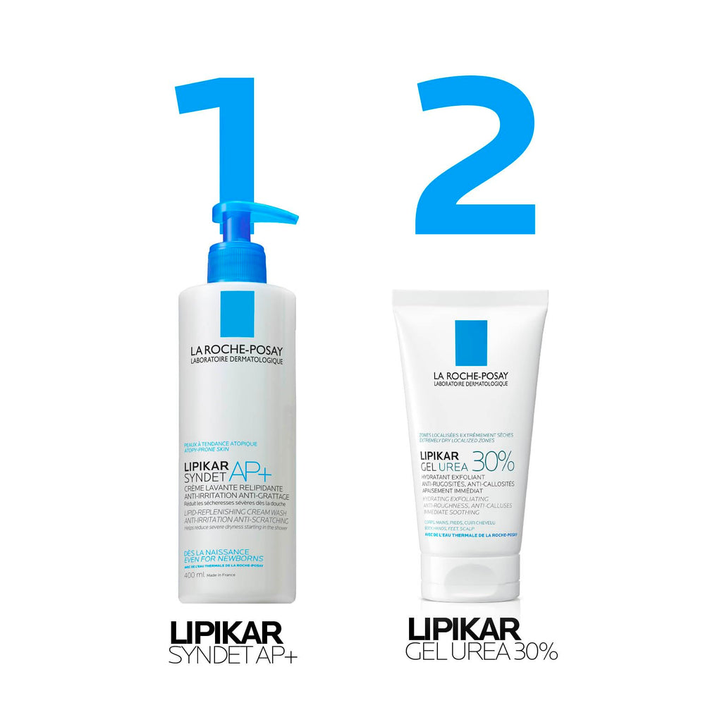 La Roche Posay Lipikar Urea 30% Exfoliating Moisturising Gel With Niacinamide, Intensive Care for Extremely Dry, Rough & Thick Localized Zones, Soothing Body Treatment, 50ml - Damaged Box
