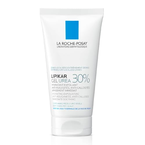 La Roche Posay Lipikar Urea 30% Exfoliating Moisturising Gel With Niacinamide, Intensive Care for Extremely Dry, Rough & Thick Localized Zones, Soothing Body Treatment, 50ml - Damaged Box