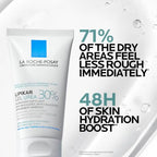 La Roche Posay Lipikar Urea 30% Exfoliating Moisturising Gel With Niacinamide, Intensive Care for Extremely Dry, Rough & Thick Localized Zones, Soothing Body Treatment, 50ml - Damaged Box