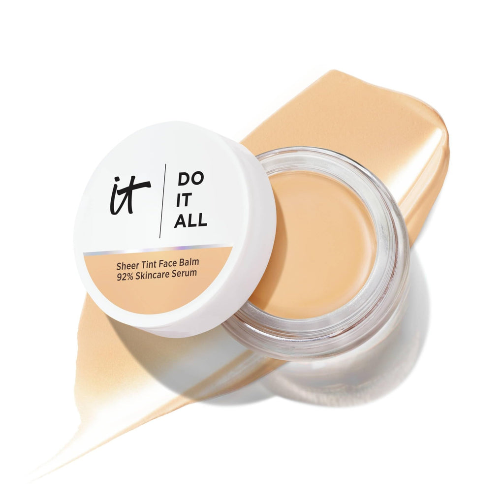 IT Cosmetics Do It All Sheer Tint Face Balm, Sheer-Coverage Tinted Moisturiser with Collagen Peptide, Hyaluronic Acid and Vitamin E, Up to 24HR Skincare Hydration, 18g - Damaged Box