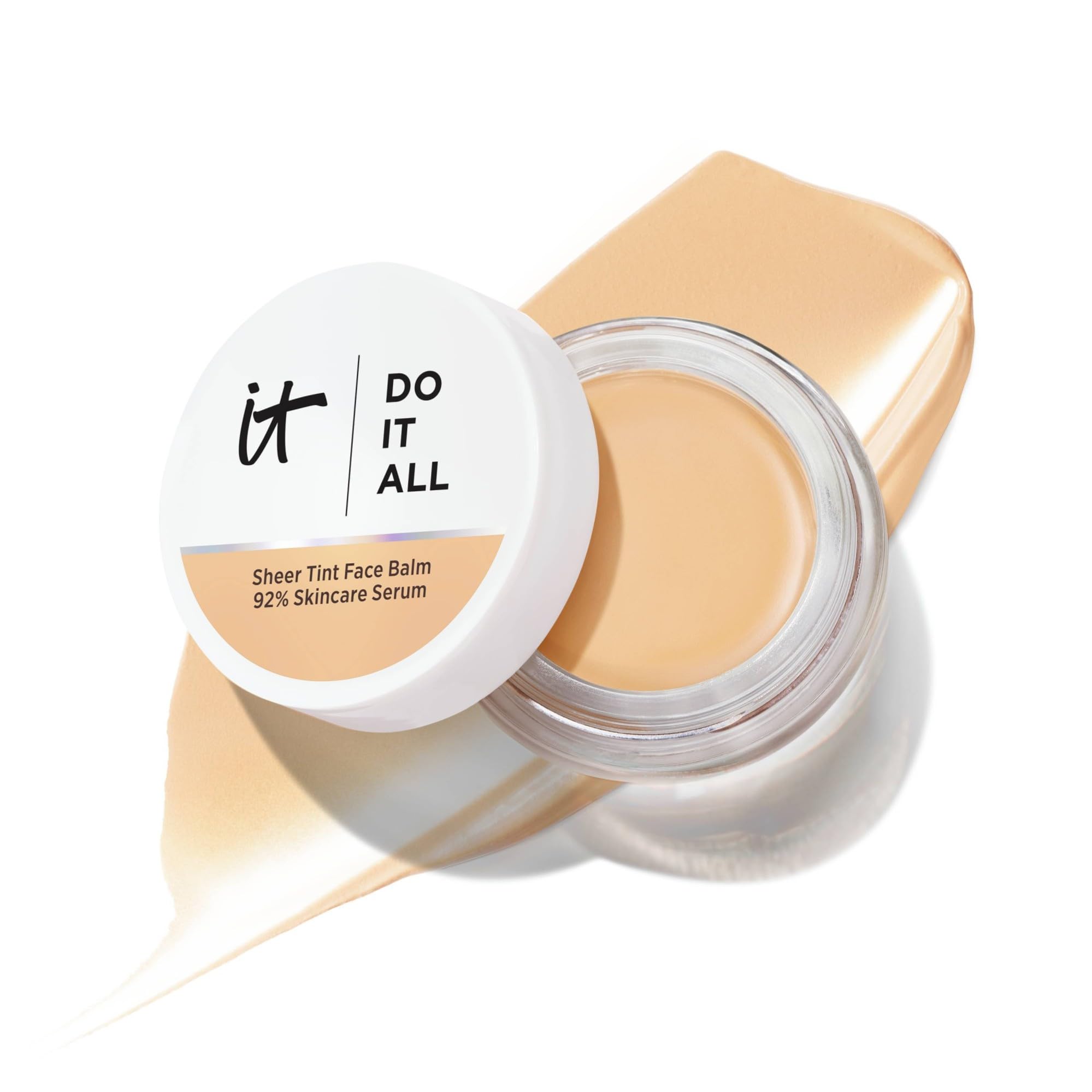 IT Cosmetics Do It All Sheer Tint Face Balm, Sheer-Coverage Tinted Moisturiser with Collagen Peptide, Hyaluronic Acid and Vitamin E, Up to 24HR Skincare Hydration, 18g - Damaged Box
