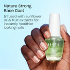 OPI Nature Strong Nail Polish | Quick Dry Vegan Nail Varnish with Long-Lasting Results | Made with Natural Ingredients | Light Shades | Strong As Shell | 15 ml