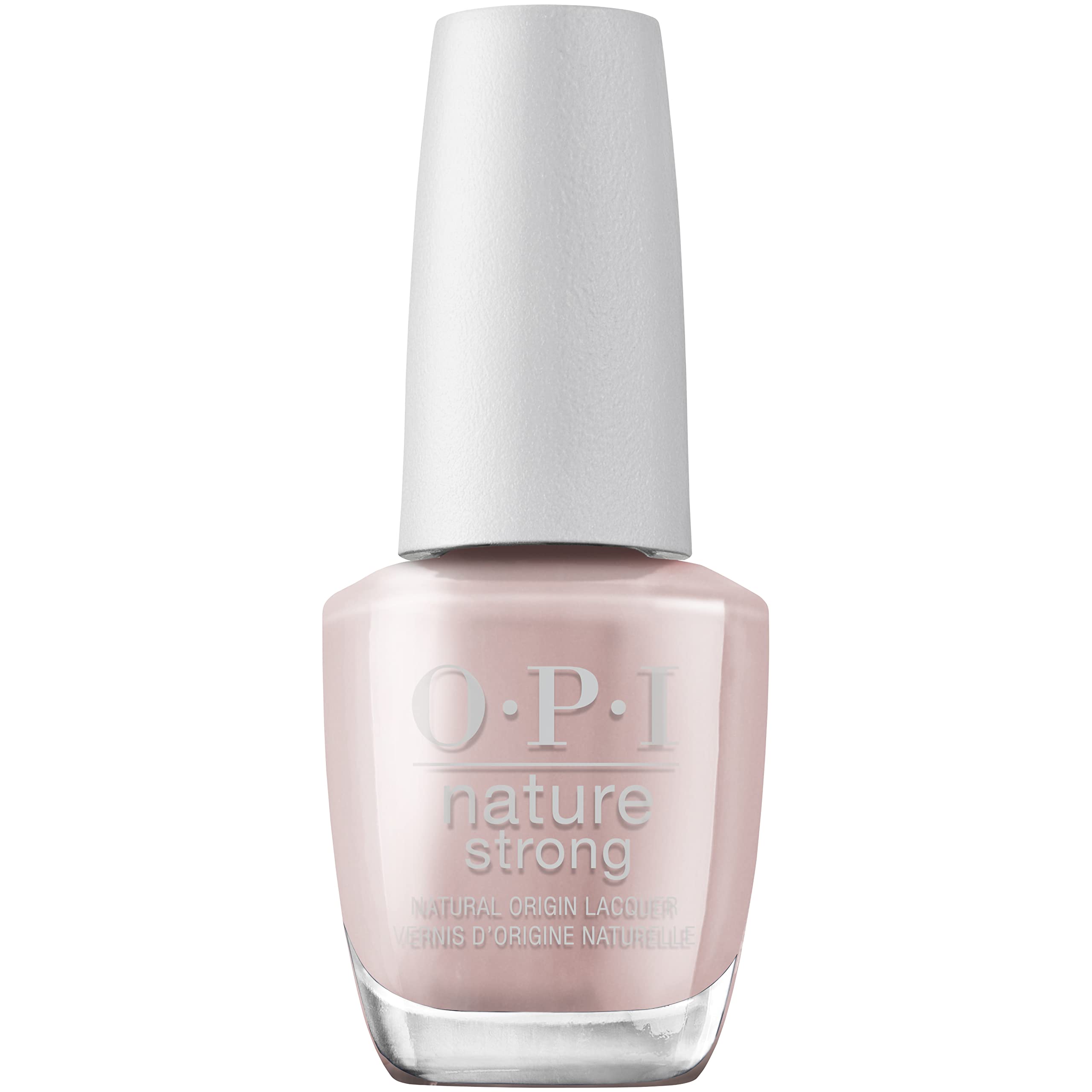 OPI Nature Strong Nail Polish | Quick Dry Vegan Nail Varnish with Long-Lasting Results | Made with Natural Ingredients | Light Shades | Strong As Shell | 15 ml