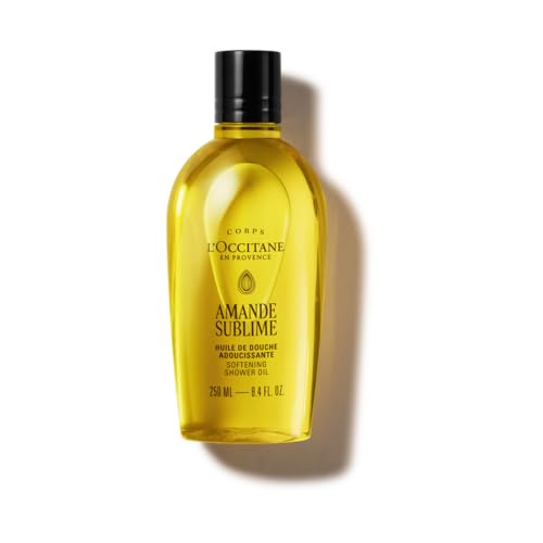 L'OCCITANE Almond Shower Oil 250ml | Moisturising & Nourishing | Vegan & 99% Readily Biodegradable | Luxury & Clean Beauty Body Wash for All Skin Types