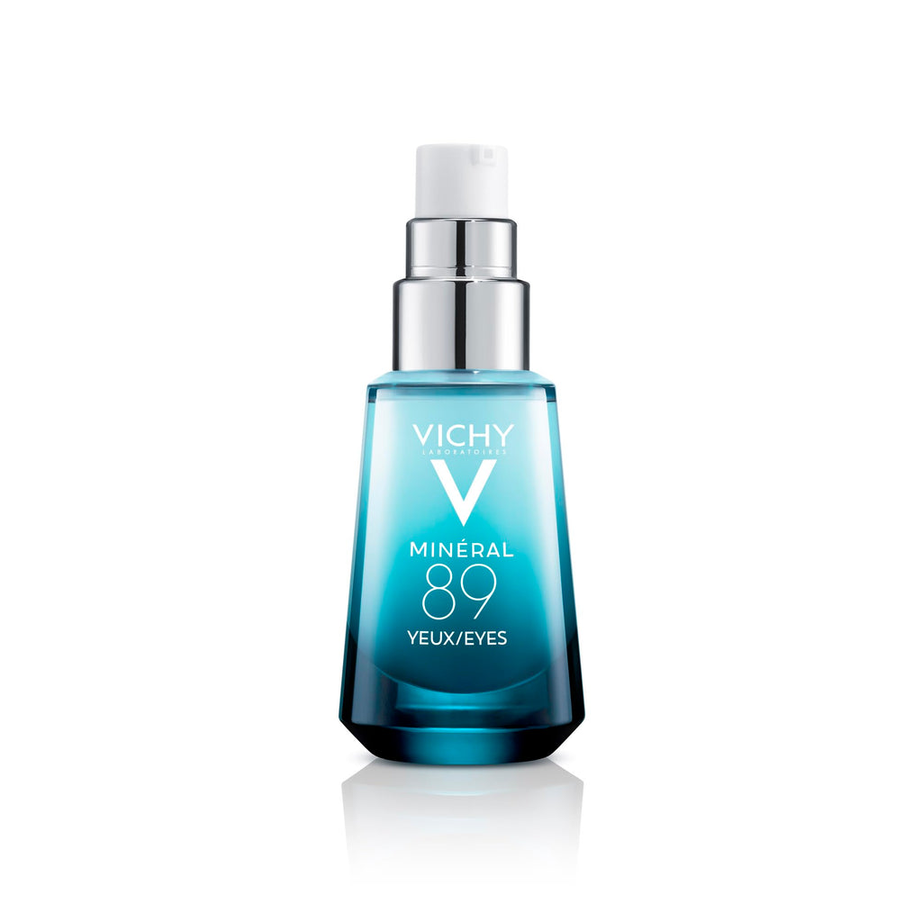 Vichy Min'eral 89 Repairing Eye Fortifier Hydrating Serum With Hyaluronic Acid, Caffeine, Adenosine, Comforting Gel-Cream Texture, Ophthalmologically Tested, 15ml - Damaged Box - BBE 07/2028