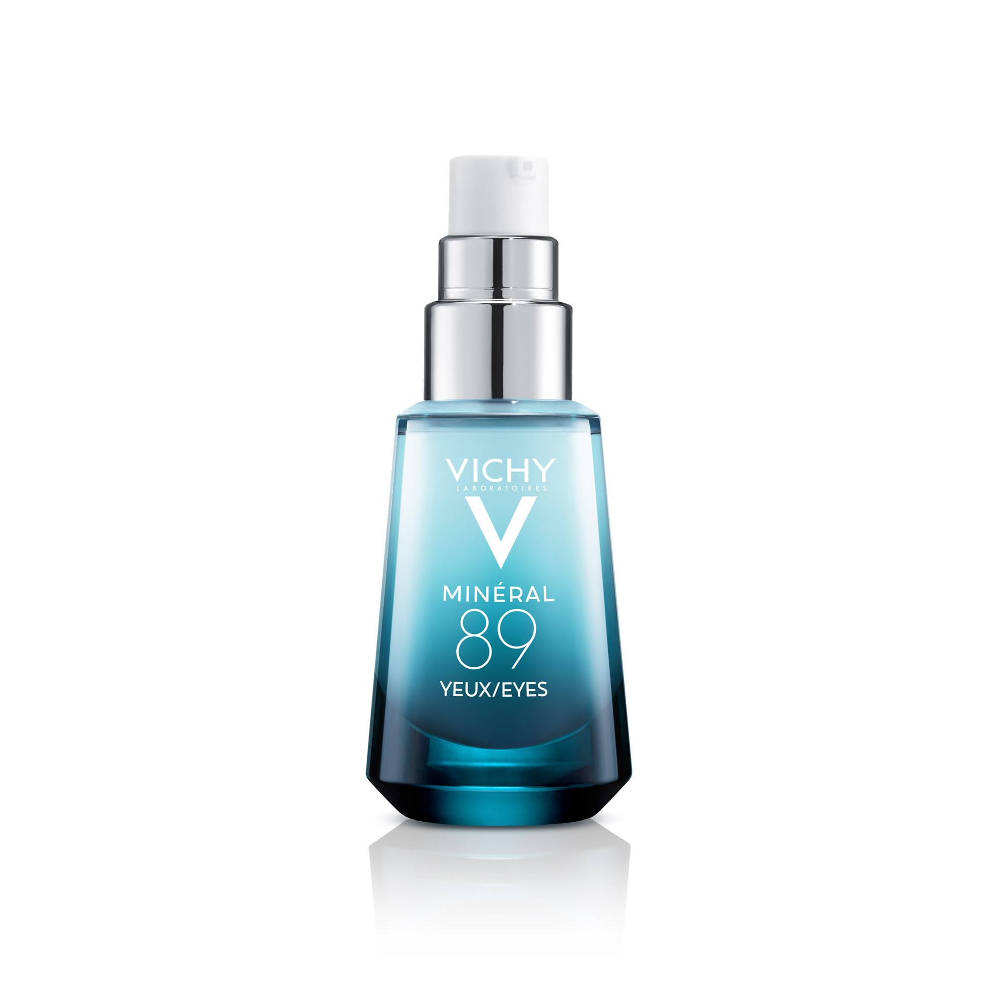 Vichy Min'eral 89 Repairing Eye Fortifier Hydrating Serum With Hyaluronic Acid, Caffeine, Adenosine, Comforting Gel-Cream Texture, Ophthalmologically Tested, 15ml - Damaged Box - BBE 07/2028