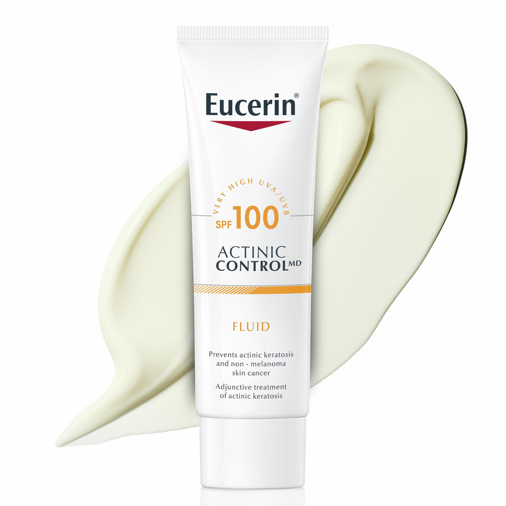 Eucerin Sun Actinic Control MD SPF 100 80ml, Medical Sunscreen for Actinic Keratosis and Non-Melanoma Skin Cancer Prevention, Fragrance-Free, Water-Resistant Factor 100 Sun Cream - Damaged Box - BBE 06/2028