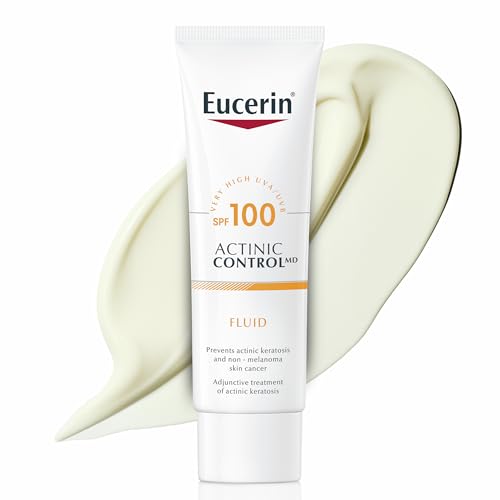 Eucerin Sun Actinic Control MD SPF 100 80ml, Medical Sunscreen for Actinic Keratosis and Non-Melanoma Skin Cancer Prevention, Fragrance-Free, Water-Resistant Factor 100 Sun Cream - Damaged Box - BBE 06/2028