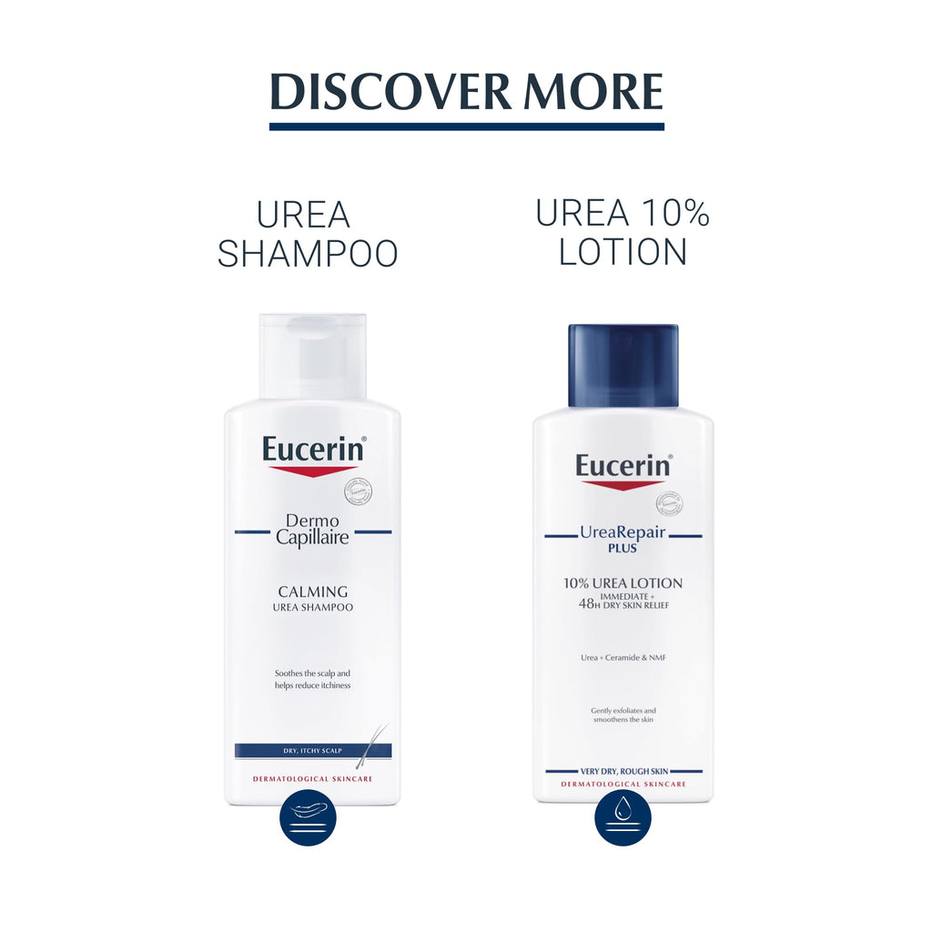 Eucerin DermoCapillaire Calming Urea Scalp Treatment 100ml, Intensive After Shower Leave-In Hair Serum, Psoriasis Scalp Treatment for Itchy, Flaky, Dry Scalp, Hydrating and Soothing Scalp Serum - Damaged Box