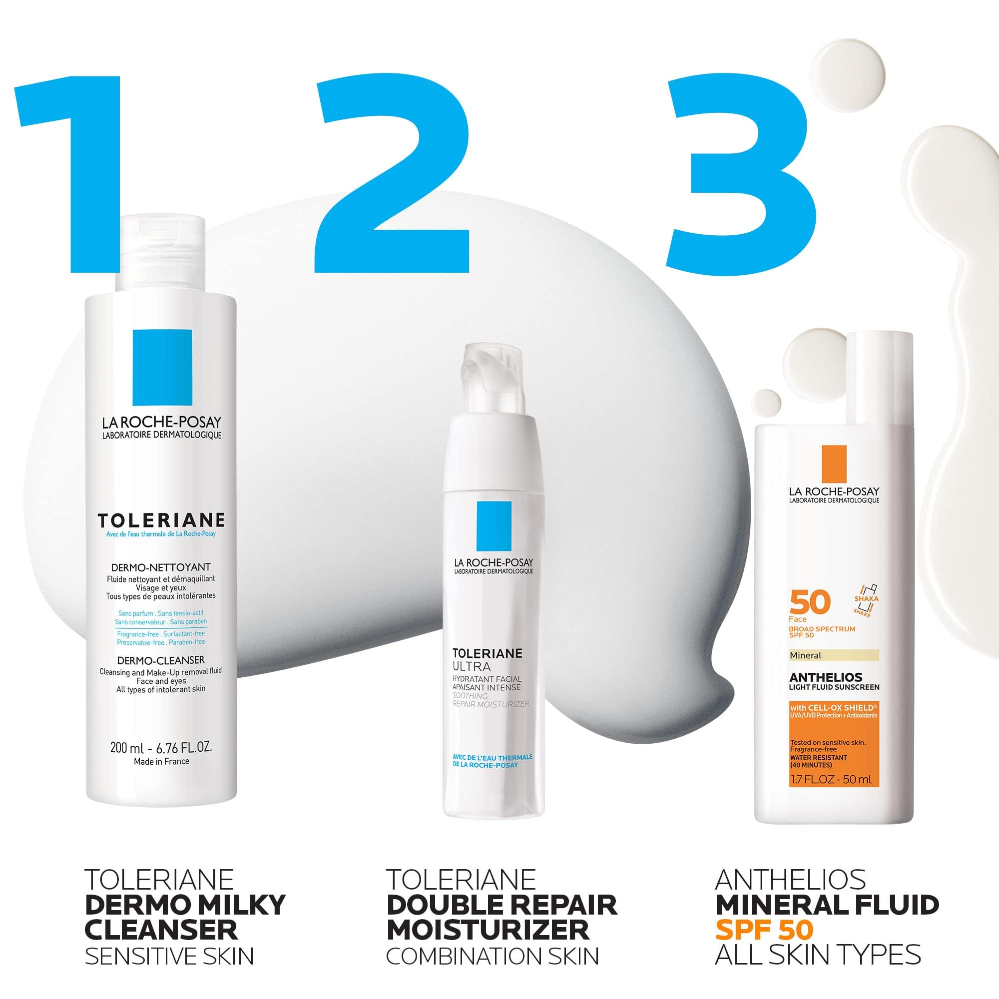 La Roche-Posay Toleriane Dermo Milk Facial Cleanser for Sensitive and Allergy-Prone Skin 200ml - Damaged Box