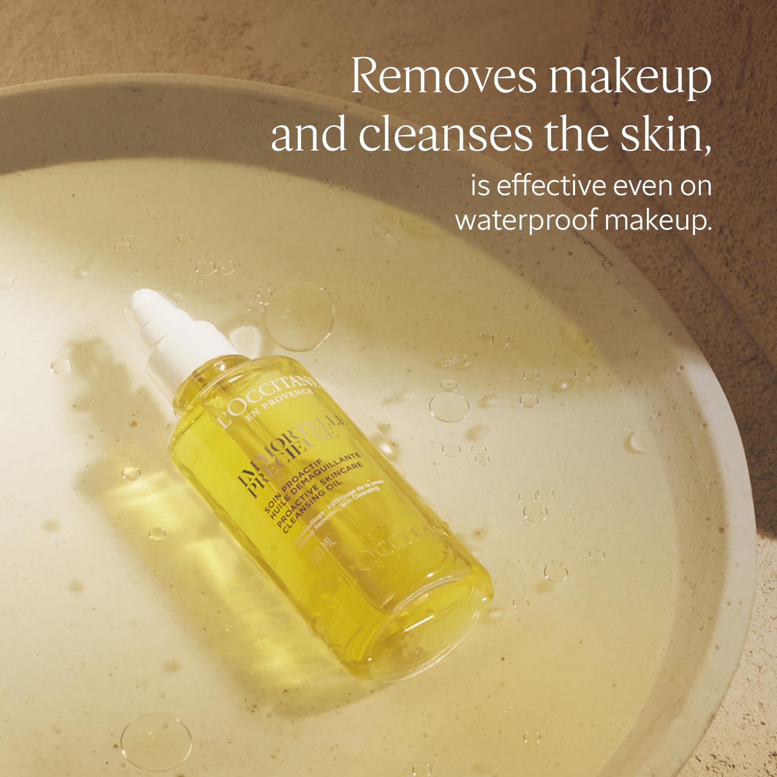 L'OCCITANE - Immortelle Precious Cleansing Oil - 200 ml - Removes make-up, even waterproof - Made in France - Damaged Box