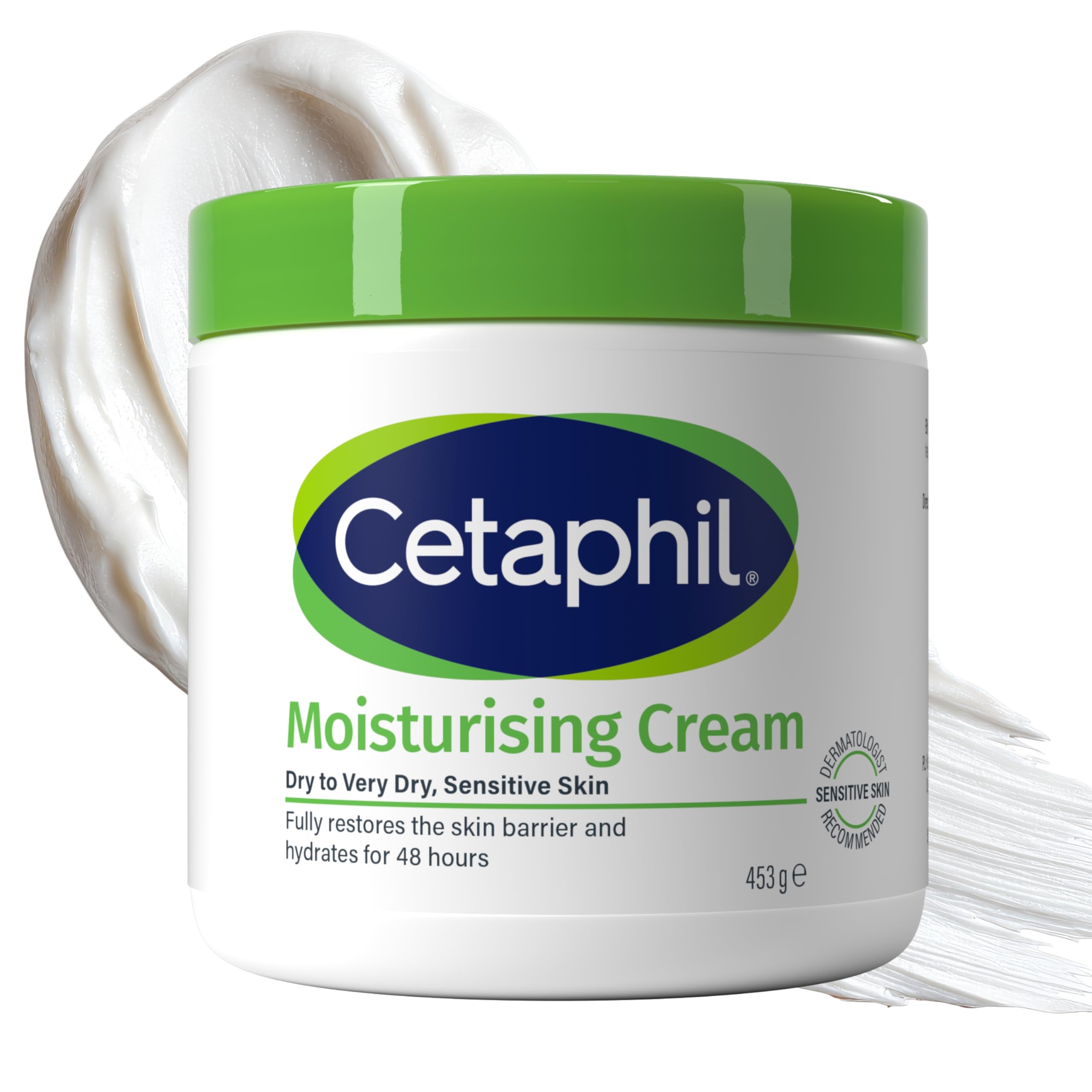 Cetaphil Body Moisturiser, 453g, Moisturising Cream For Dry to Very Dry, Sensitive Skin, With Niacinamide & Vitamin E