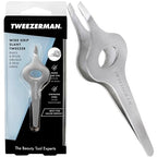Tweezerman Wide Grip Tweezer, Extra Large Tweezers, Professional Stainless Steel Precision Tweezers for Facial Hair and Eyebrows, (Pack of 1) - Damaged Box