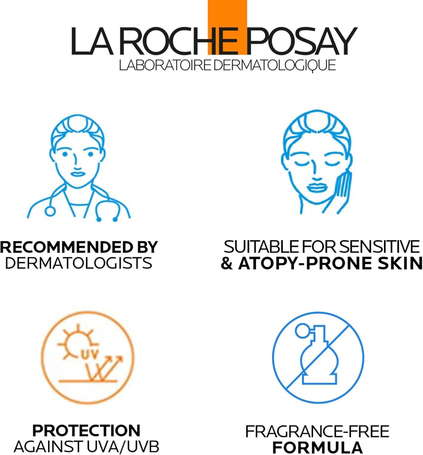 La-Roche-Posay Anthelios SPF30 Invisible Fluid Sunscreen for High Protection from UVB and UVA Rays, Light Weight and Ultra Resistant, Suitable for Sensitive Skin, 50ml - Damaged Box