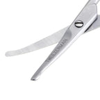 Tweezerman Facial Hair Scissors - Rounded Tip Stainless Steel for Eyebrows, Nose, Moustache, Beard, Ear Hair - 1 Pack - Damaged Box