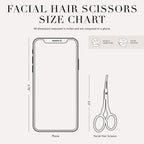 Tweezerman Facial Hair Scissors - Rounded Tip Stainless Steel for Eyebrows, Nose, Moustache, Beard, Ear Hair - 1 Pack - Damaged Box