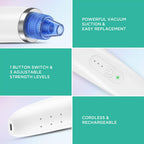 VOYOR Blackhead Remover Vacuum 6 Suction Heads Rechargeable Black Head Remover Tool for Face Pore Vacuum Cleaner Acne Comedone Pimple Whitehead Extractor BR410 - Damaged Box