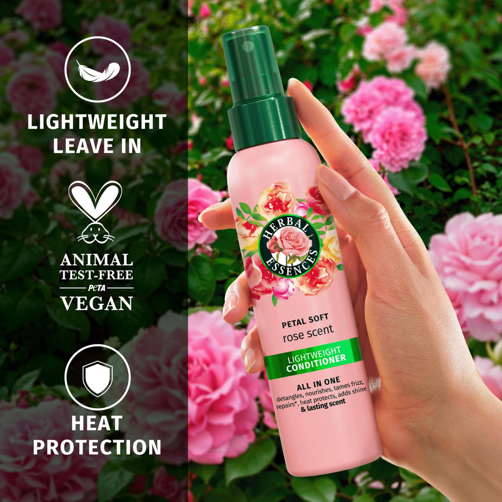 Herbal Essences Rose Scent Petal Soft Giftset: Shampoo 250ml, Conditioner 200ml, Leave-In Spray 145ml - Damaged Box