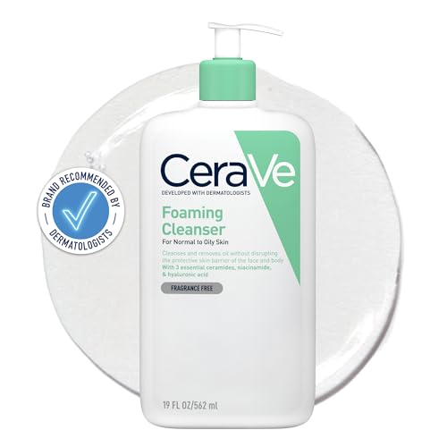 CeraVe Blemish Control Face Cleanser With 2% Salicylic Acid, Niacinamide, 3 Essential Ceramides, Hectorite Clay, Gel-to-Foam, For Blemish-Prone Skin, Oil-Absorbing Technology, Fragrance Free, 473ml - Damaged Box