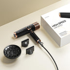 Faszin Hair Dryer, Lightweight Hairdryer with 110,000 RPM High Speed Motor for Fast Drying, 200 Million Ionic Hairdryers for Women & Men, Low Noise Hair Dryers, with 3 Magnetic Nozzle