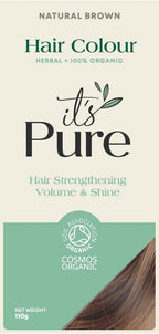 It's Pure Organic Herbal Hair Dye in Natural Brown 110g - Damaged Box