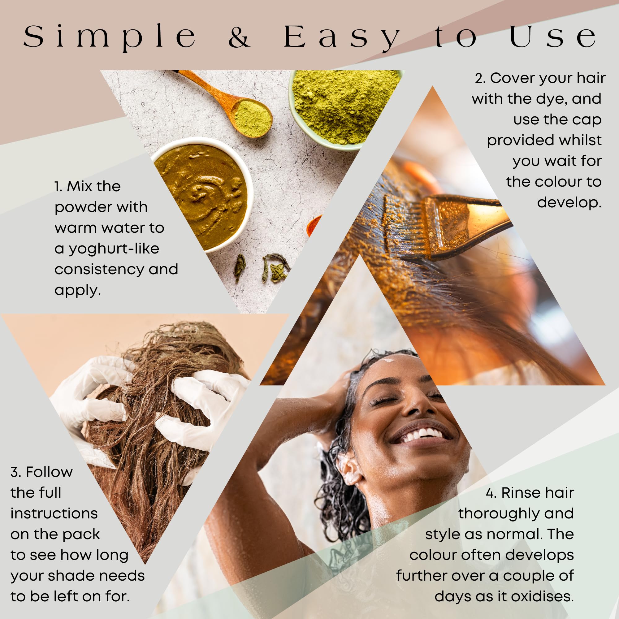 It's Pure Organic Herbal Hair Dye in Natural Brown 110g - Damaged Box