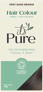 It's Pure Organic Herbal Hair Dye in Natural Brown 110g - Damaged Box