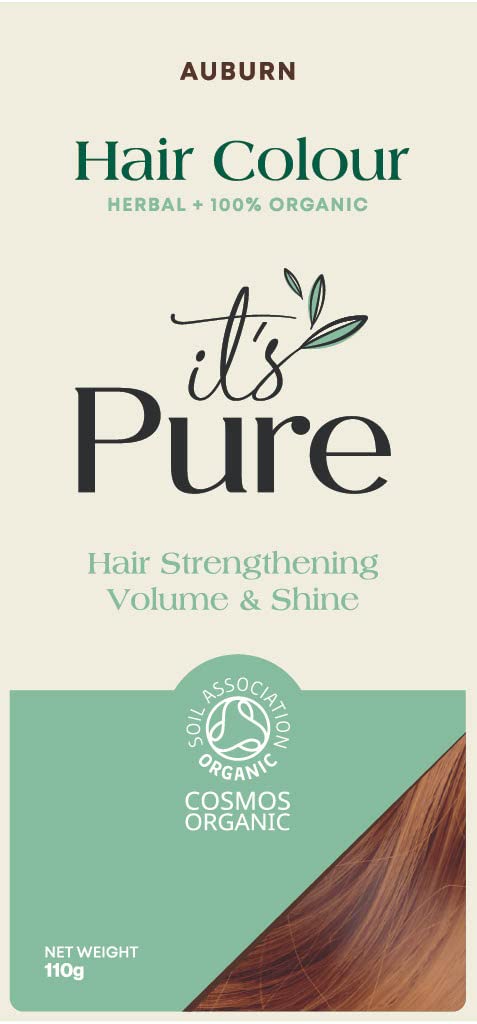 It's Pure Organic Herbal Hair Dye in Natural Brown 110g - Damaged Box
