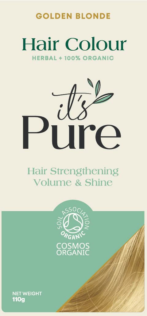 It's Pure Organic Herbal Hair Dye in Natural Brown 110g - Damaged Box