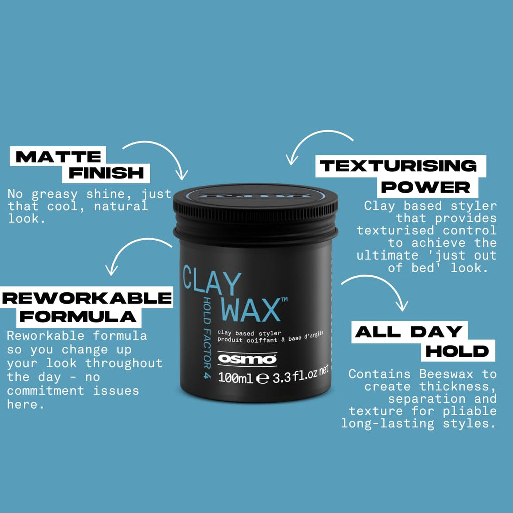 Osmo Clay Extreme | Beeswax for Firm & Flexible hold | Texture and Volume. 100ml. - Damaged Box