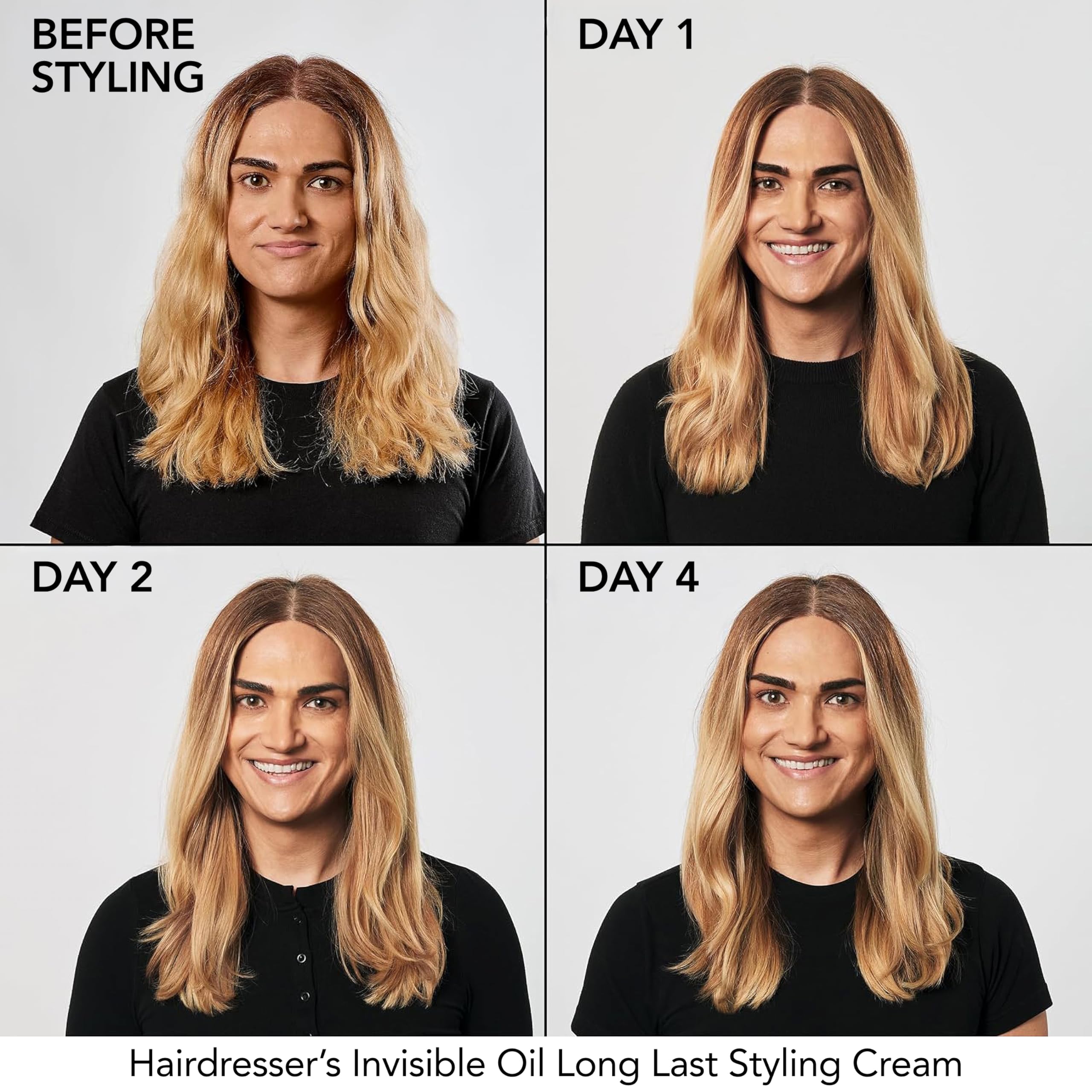 Bumble and bumble. Hairdresser's Invisible Oil Long Last Styling Cream | Hydrating, Anti Frizz, Color Safe | Curly, Wavy, Straight | With Argan Oil, Coconut Oil + Grapeseed Oil, 200 ml